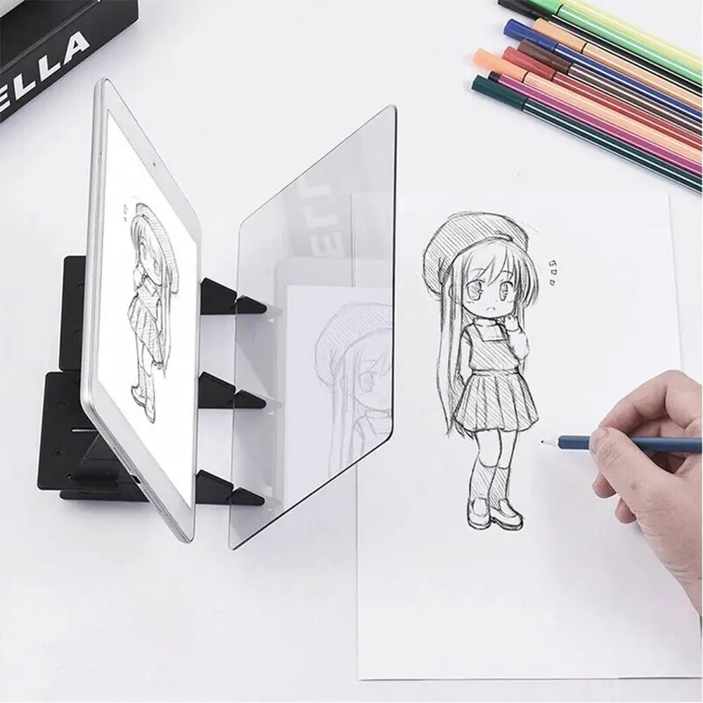 Optical Imaging Drawing Board Lens Sketch Mirror Reflection Dimming Bracket Holder Painting Mirror Plate Tracing Table Plotter
Optical Imaging Drawing Board Lens Sketch Mirror Reflection Dimming Bracket Holder Painting Mirror Plate Tracing Table Plotter