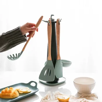 New Cooking Tools Set Silicone Spatula Heat-resistant Spoon Scraper Egg Beaters Non-stick Kitchen Cooking Utensils Set + Holder
New Cooking Tools Set Silicone Spatula Heat-resistant Spoon Scraper Egg Beaters Non-stick Kitchen Cooking Utensils Set + Holder