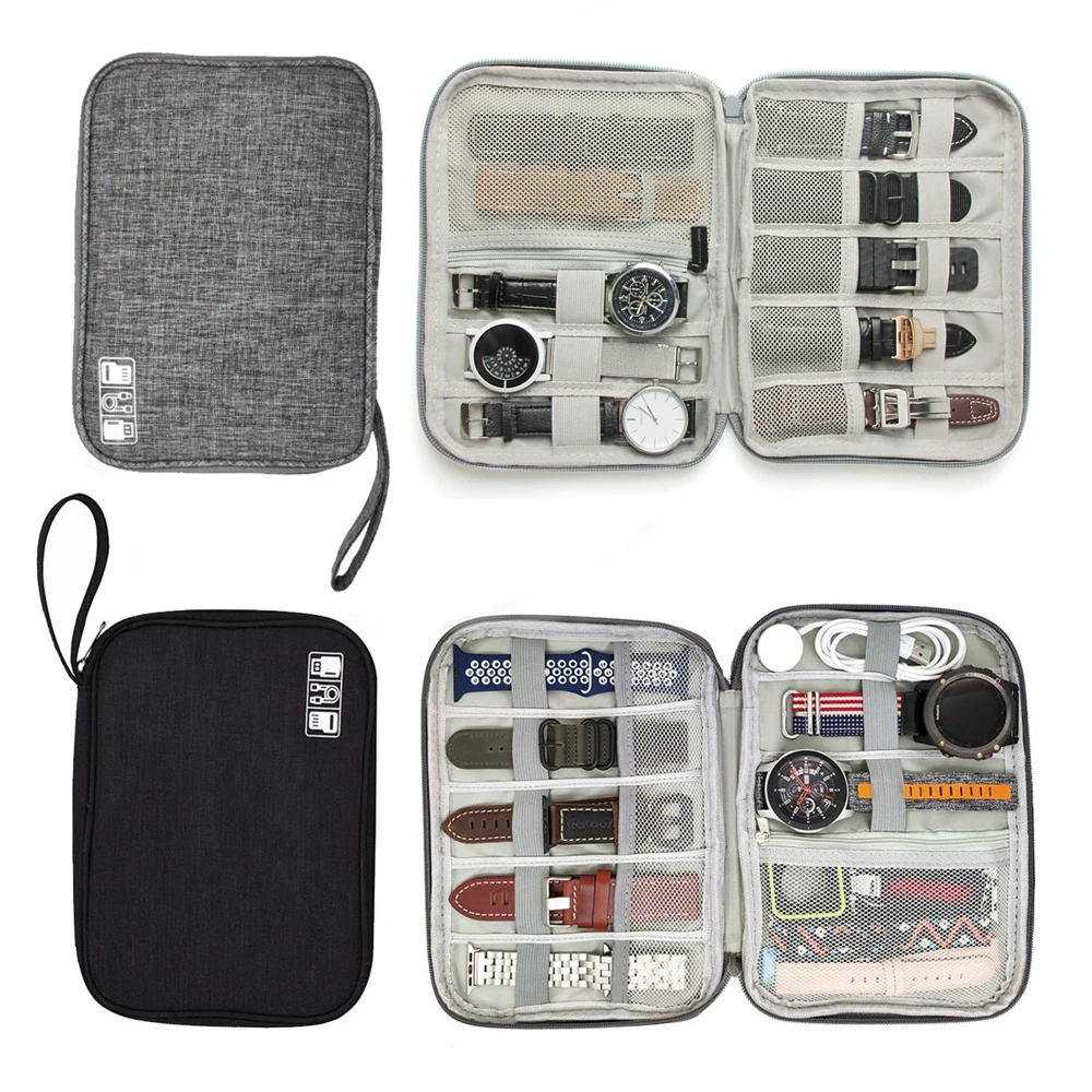 Multifunction Portable Watch Strap Organizer Watch Band Box Storage Bag Watchband Holder Watch Travel Case Pouch Gray Black 
Multifunction Portable Watch Strap Organizer Watch Band Box Storage Bag Watchband Holder Watch Travel Case Pouch Gray Black
