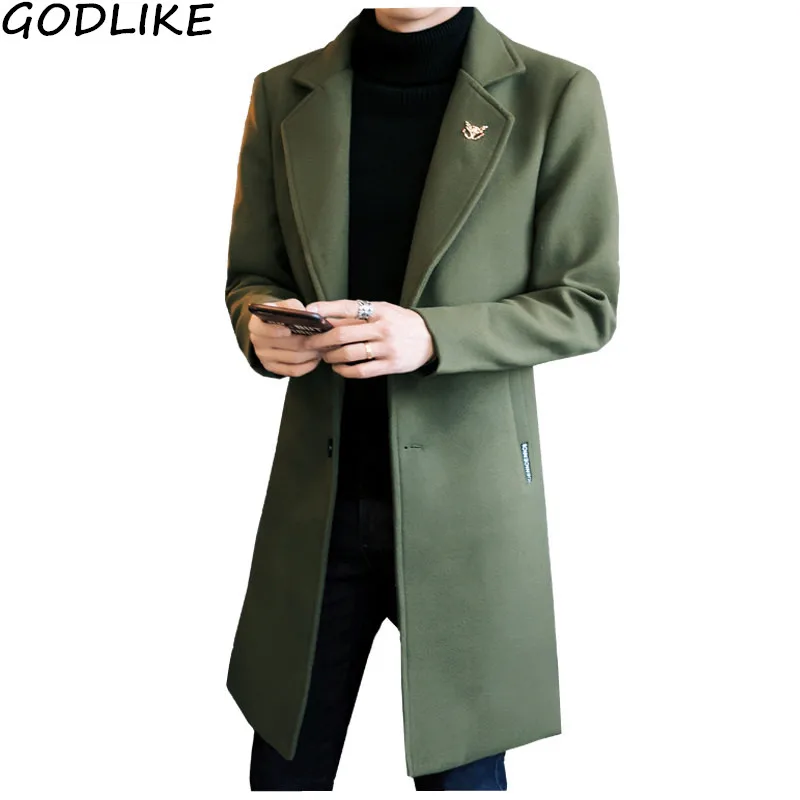 2019 Winter Wool Jacket Men's High-quality Wool Coat Casual Slim collar Wool coat Men's Long Cotton Collar Trench Jackets Coats
2019 Winter Wool Jacket Men's High-quality Wool Coat Casual Slim collar Wool coat Men's Long Cotton Collar Trench Jackets Coats