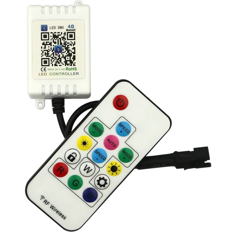 LED Symphony SPI Light Strip Controller WS2811 Colorful LED Strip Mobile Phone APP Bluetooth RF 14 Key Controller
LED Symphony SPI Light Strip Controller WS2811 Colorful LED Strip Mobile Phone APP Bluetooth RF 14 Key Controller
