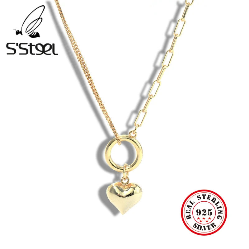 Фото S'STEEL ожерелья в форме сердца из стерлингового серебра 925 пробы - купить