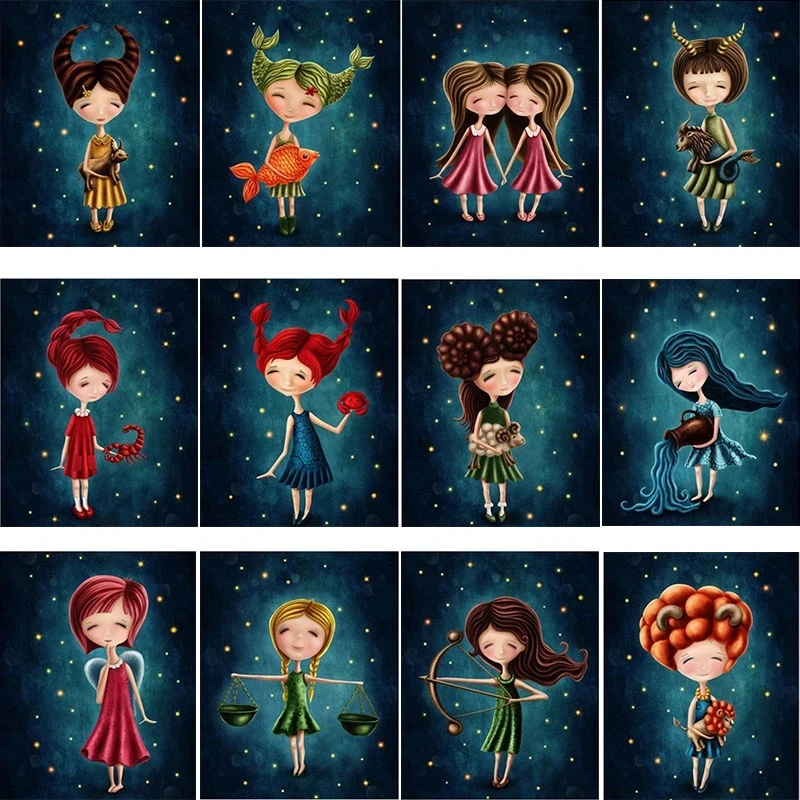 Full Square Diamond Painting Cross Stitch Cartoon 12 Constellation 5D DIY Diamond Embroidery Mosaic Rhinestones Needlework
Full Square Diamond Painting Cross Stitch Cartoon 12 Constellation 5D DIY Diamond Embroidery Mosaic Rhinestones Needlework
