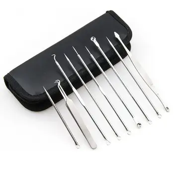 9 Pcs/Set Stainless Steel Acne Needle Strong Sturdy Needle Protective Rubber Sleeve Remove Blackheads Squeeze Acne Tool
9 Pcs/Set Stainless Steel Acne Needle Strong Sturdy Needle Protective Rubber Sleeve Remove Blackheads Squeeze Acne Tool