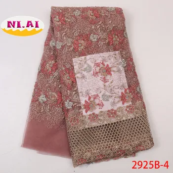 NIAI Latest 3D Luxury Lace Fabrics, Onion Handmade Mesh Fabric Embroidered Tulle Lace Beaded For Woman Dresses 5yards NA2925B-1
NIAI Latest 3D Luxury Lace Fabrics, Onion Handmade Mesh Fabric Embroidered Tulle Lace Beaded For Woman Dresses 5yards NA2925B-1