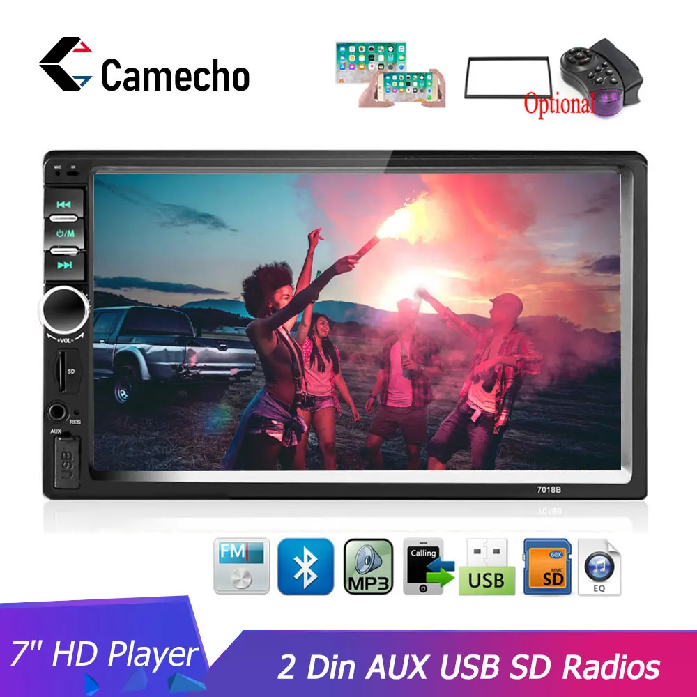 Camecho Car Radio Player Mirror Link autoradio 2 din Car Models 7'' inch LCD Touch Screen Bluetooth auto stereo Rear View Camera
Camecho Car Radio Player Mirror Link autoradio 2 din Car Models 7'' inch LCD Touch Screen Bluetooth auto stereo Rear View Camera