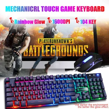 USB Wired 104 Key Keyboard Mouse Combo Set LED Backlight For Notebo Laptop Macs Desktop Gaming PC TV Office Supplies Mice
USB Wired 104 Key Keyboard Mouse Combo Set LED Backlight For Notebo Laptop Macs Desktop Gaming PC TV Office Supplies Mice