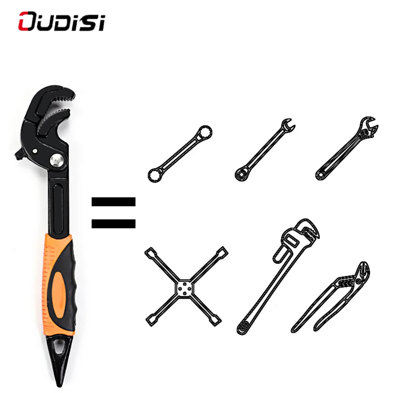 Portable torque ratchet multi-function movable self-tightening adjustable spanner plumber's special tool pipe wrench
Portable torque ratchet multi-function movable self-tightening adjustable spanner plumber's special tool pipe wrench