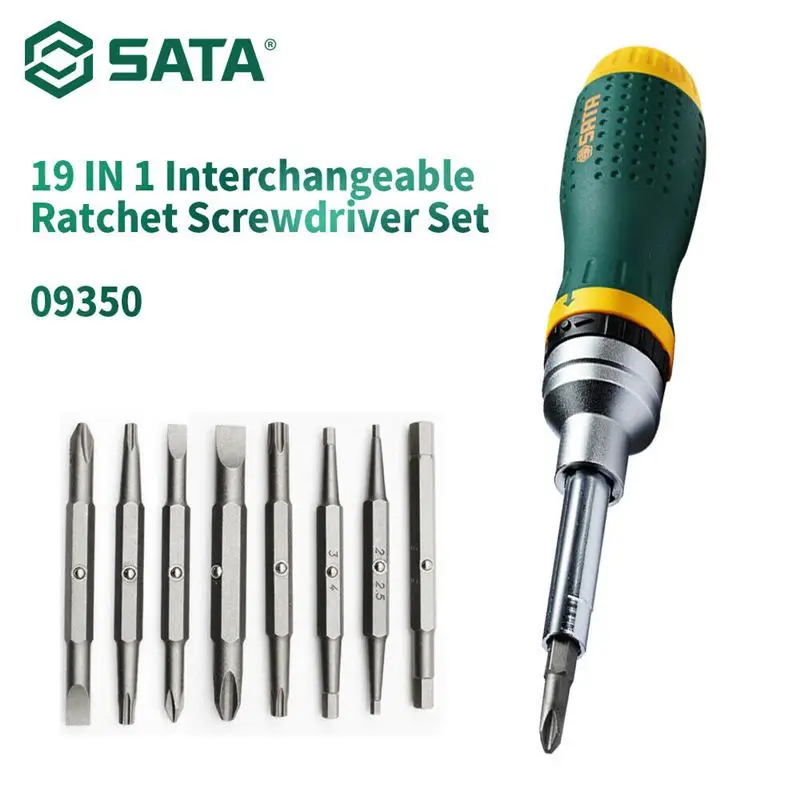Sata Hand Tool 19-in-1 Multi-tool Ratchet Screwdriver Kits Hand Tool Set Multifunction Handle Screwdriver Home Repair Tool Set
Sata Hand Tool 19-in-1 Multi-tool Ratchet Screwdriver Kits Hand Tool Set Multifunction Handle Screwdriver Home Repair Tool Set