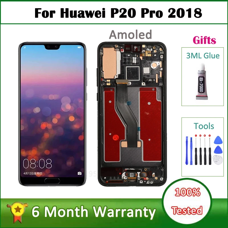 

Original Amoled For Huawei P20 Pro 2018 CLT L29 L29C L09 C AL00 AL01 TL01 L04 HW 01K LCD Display Touch Screen Digitizer Assembly
