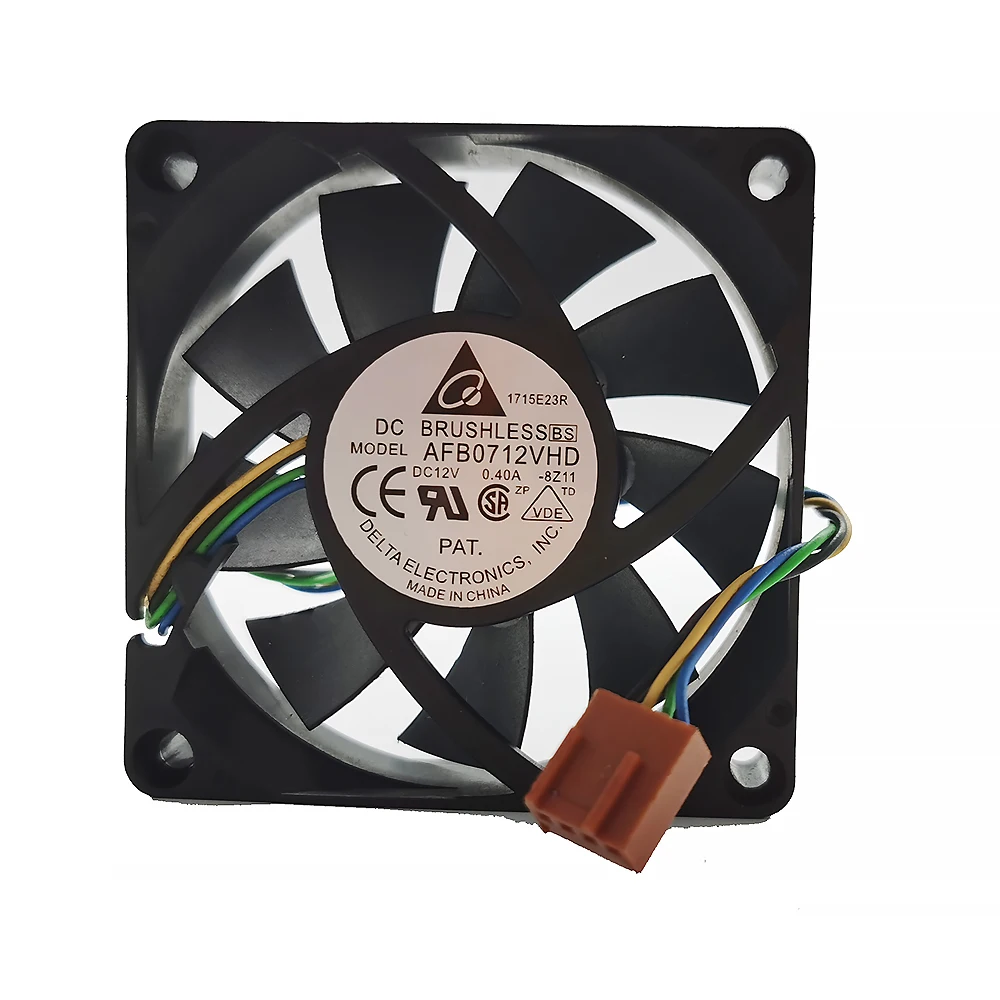 For Delta AFB0712VHD 12V 0.40A 7cm 4-wire PWM temperature control high air volume CPU fan 70×70×20mm cooling fan
For Delta AFB0712VHD 12V 0.40A 7cm 4-wire PWM temperature control high air volume CPU fan 70×70×20mm cooling fan