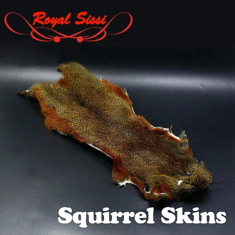 

2optional colors Pine Tree squirrel whole skins fly tying hairs& furs tanned or deep grey pine squirrel fur fly tying materials