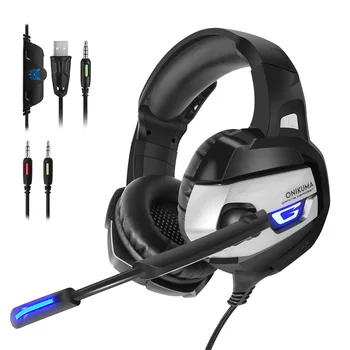 K5 Gaming Headset with Microphone for Xbox One PC Gamers Stereo Sound LED Gaming Headphones 3.5mm USB Wired Headband Headsets
K5 Gaming Headset with Microphone for Xbox One PC Gamers Stereo Sound LED Gaming Headphones 3.5mm USB Wired Headband Headsets