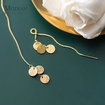 Modian New Arrive 925 Sterling Sliver Gold Color Geometric Line Sequins Drop Dangle Earring for Women Fine Jewelry Girl Gift
Modian New Arrive 925 Sterling Sliver Gold Color Geometric Line Sequins Drop Dangle Earring for Women Fine Jewelry Girl Gift