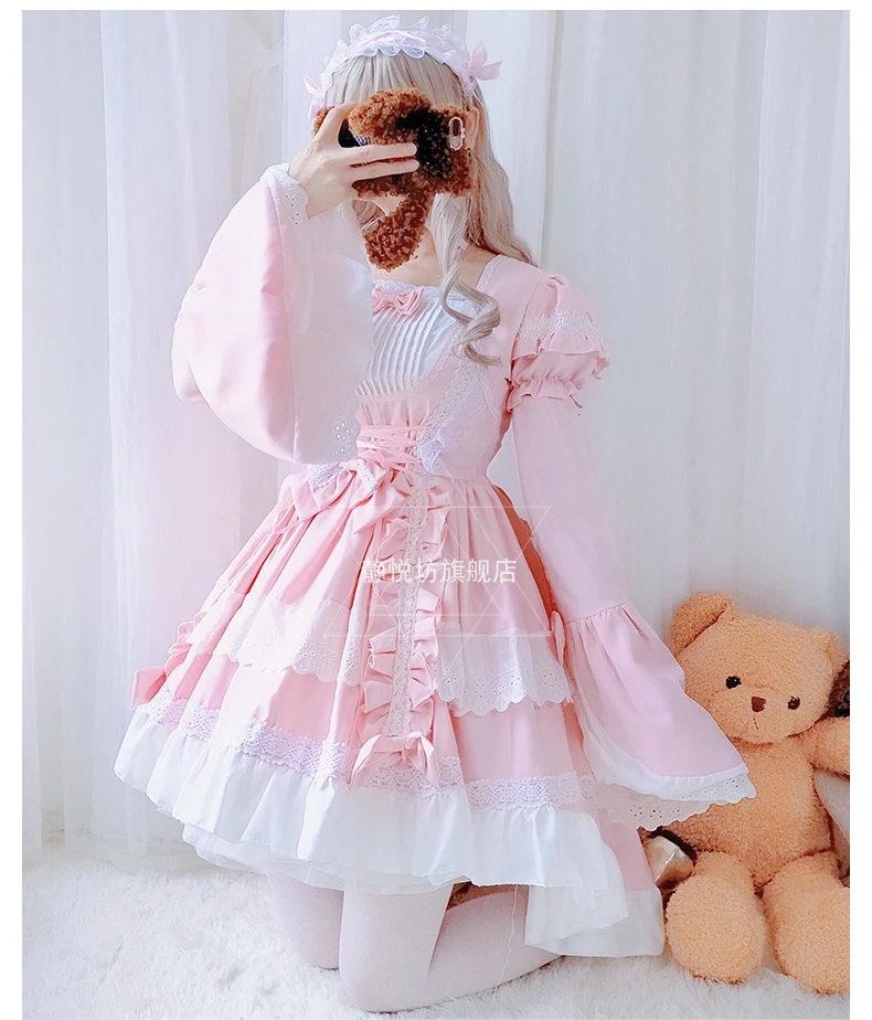 Luogen Coyoung Store Cosplay Sweet Lolita Dress Retro Lace Bowknot Flare Sleeve Victorian Kawaii Girl Gothic 14 Luogen Coyoung Store Cosplay Sweet Lolita Dress Retro Lace Bowknot Flare Sleeve Victorian Kawaii Girl Gothic -Zentai shop online H42b604292fb645368f65199db4a4760fI.jpg