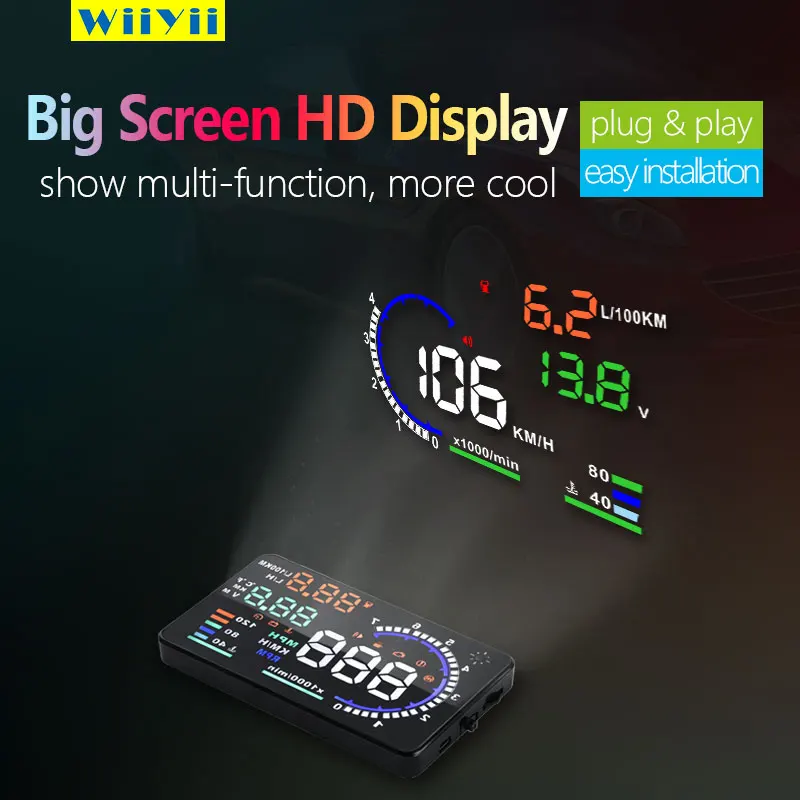 Wiiyii Universal A8 Car HUD Head Up Display Projector Phone Navigation Smartphone Holder GPS Hud for Any Cars 5.5 Inch DFDF
Wiiyii Universal A8 Car HUD Head Up Display Projector Phone Navigation Smartphone Holder GPS Hud for Any Cars 5.5 Inch DFDF