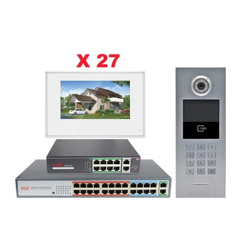 7'' Touch Screen WIFI IP Video Door Phone Intercom+POE Switch 27 Floors Building Access Control System Support Password/IC Card
7'' Touch Screen WIFI IP Video Door Phone Intercom+POE Switch 27 Floors Building Access Control System Support Password/IC Card