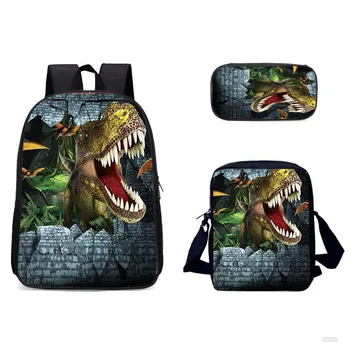 New Cool Tyrannosaurus Dinosaur Schoolbag Primary School Schoolbag 3pcs/set with Pencil Bag Children Printing Backpack Girls Boy
New Cool Tyrannosaurus Dinosaur Schoolbag Primary School Schoolbag 3pcs/set with Pencil Bag Children Printing Backpack Girls Boy