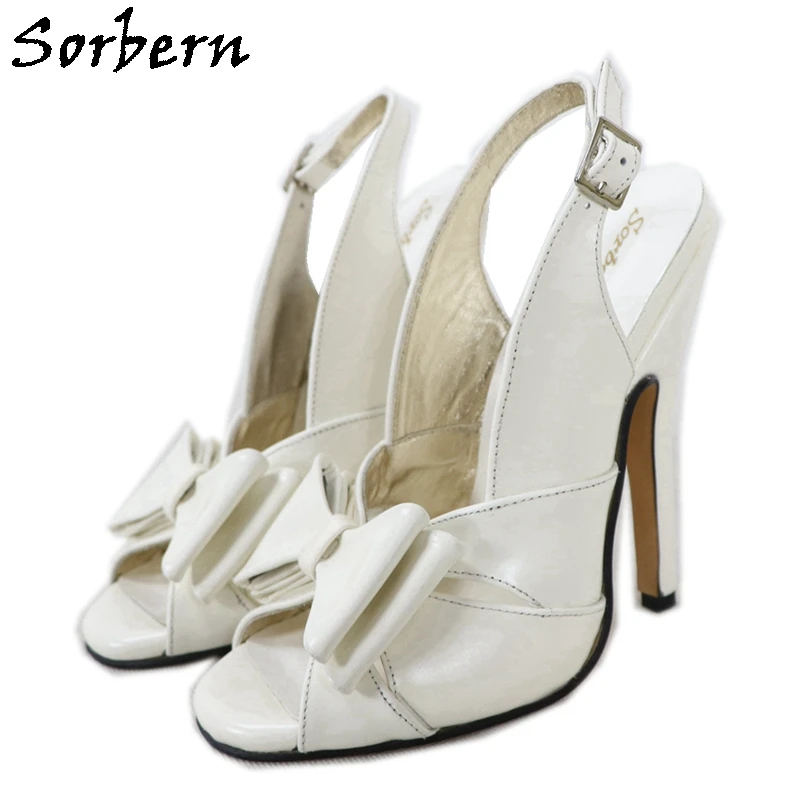 Sorbern Pearl White Genuine Leather Slingback Sandals Women Open Toe Bowknot 14Cm High Heel Stilettos Shoe For Crossdresser
Sorbern Pearl White Genuine Leather Slingback Sandals Women Open Toe Bowknot 14Cm High Heel Stilettos Shoe For Crossdresser