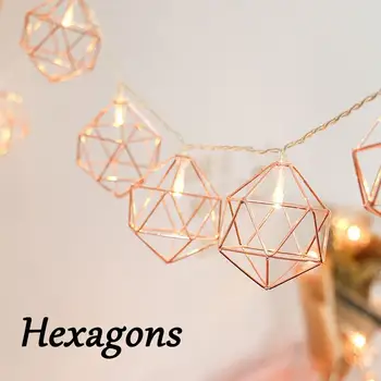 3M 20 LED Rose Gold Copper Wire Led String Light Iron Geometric Hexagons for Wedding Party Home Decor AA Battery Power
3M 20 LED Rose Gold Copper Wire Led String Light Iron Geometric Hexagons for Wedding Party Home Decor AA Battery Power