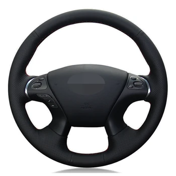 Car Steering Wheel Cover DIY Hand-Stitched Soft Black Artificial Leather For Nissan Murano 2015-2019 Pathfinder 2012-2019
Car Steering Wheel Cover DIY Hand-Stitched Soft Black Artificial Leather For Nissan Murano 2015-2019 Pathfinder 2012-2019