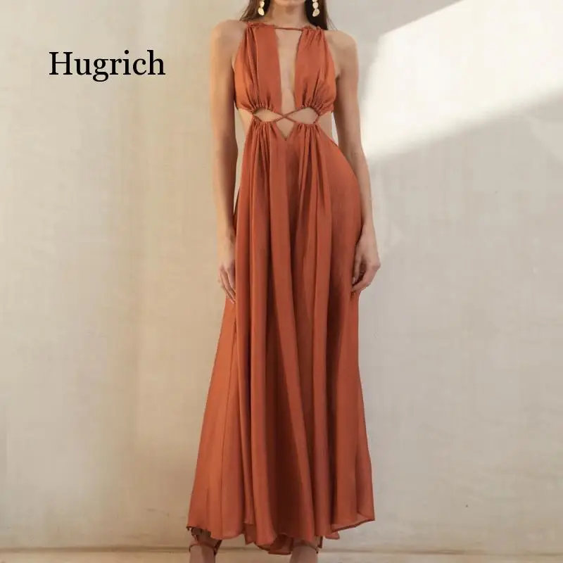 Girl Boho Long Dress Women Sundress Halter Neck Strap Wrapped Chest Sexy Backless Hollow Irregular Beach Dresses Summer
Girl Boho Long Dress Women Sundress Halter Neck Strap Wrapped Chest Sexy Backless Hollow Irregular Beach Dresses Summer