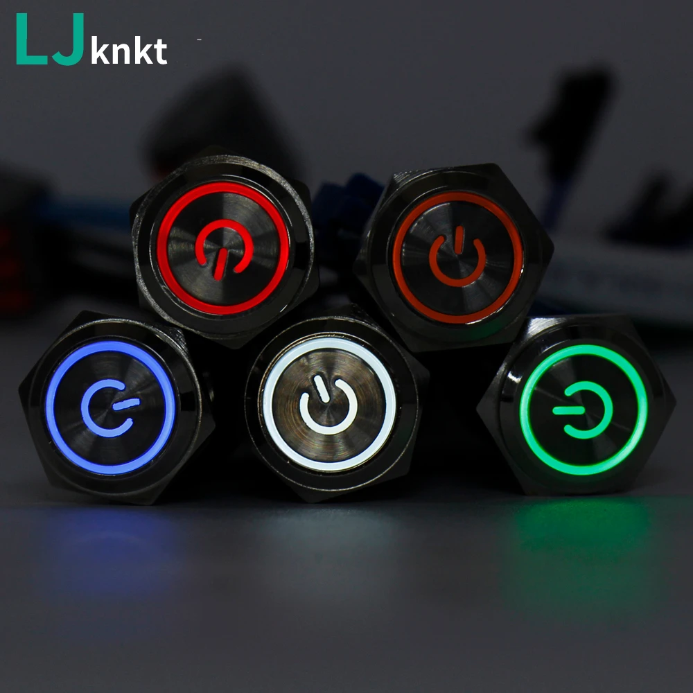 5pcs 16mm metal push button switch power Waterproof Flat circular LED li ght self-lock self-reset 6v/12v/24v220v interrupteur
5pcs 16mm metal push button switch power Waterproof Flat circular LED li ght self-lock self-reset 6v/12v/24v220v interrupteur