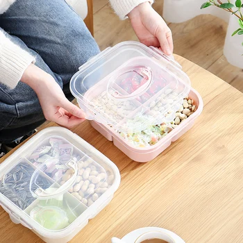 Creative with Cover Dried Fruits Storage Box Organizer Plastic Box Partition Portable Snack Nut Tray Home Storage Organization
Creative with Cover Dried Fruits Storage Box Organizer Plastic Box Partition Portable Snack Nut Tray Home Storage Organization