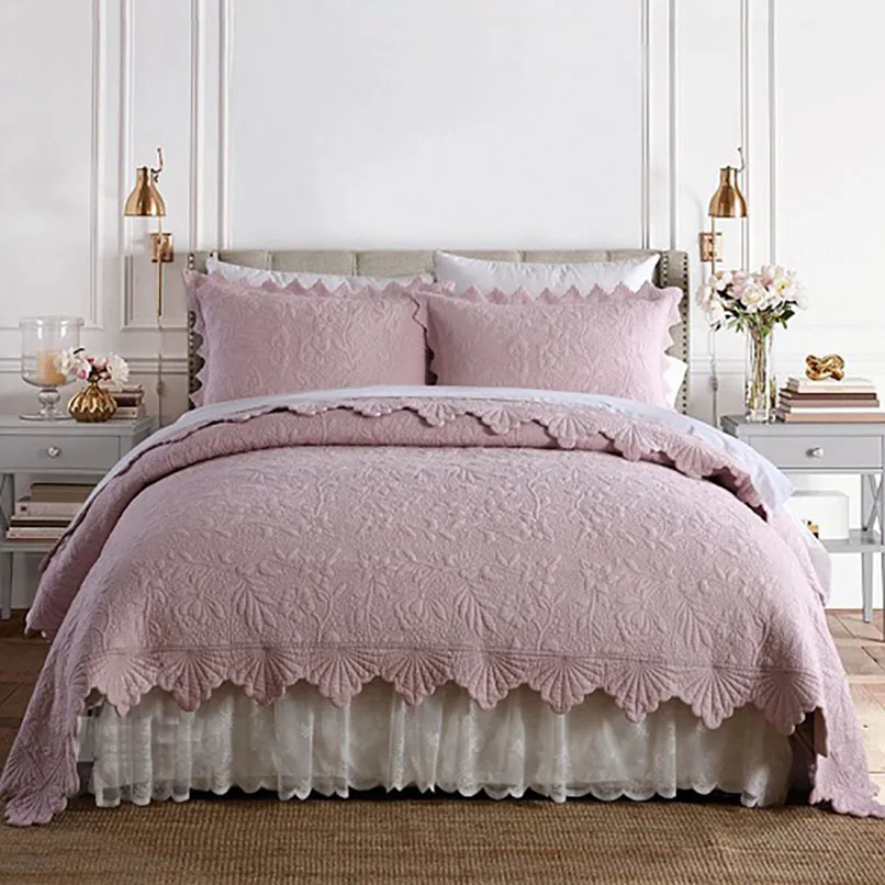 230*250cm Bedspreads Quilt Set 3pcs Quilts Reversible Embroidered Bed Cover With 2 Shams King Queen Size Quilted Coverlets
230*250cm Bedspreads Quilt Set 3pcs Quilts Reversible Embroidered Bed Cover With 2 Shams King Queen Size Quilted Coverlets