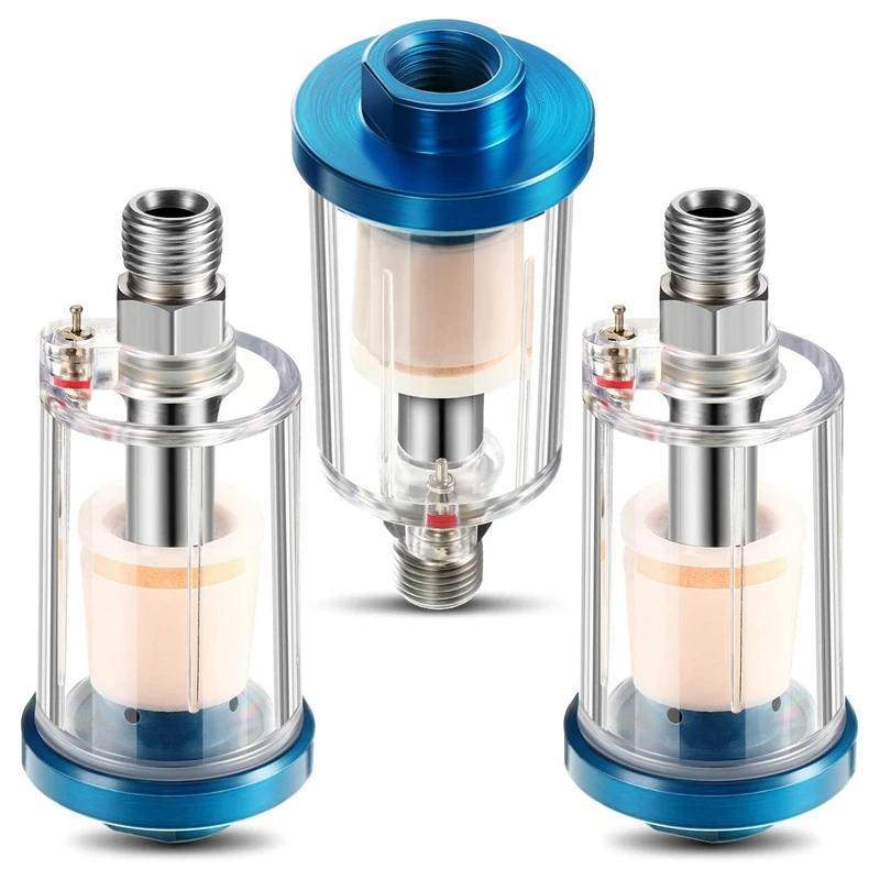 3 Pieces Water Oil Separator Filter Airbrush Filter Moisture Separator for Air Line Compressor Fitting, 1/4 Inch NPT Inlet and O
3 Pieces Water Oil Separator Filter Airbrush Filter Moisture Separator for Air Line Compressor Fitting, 1/4 Inch NPT Inlet and O