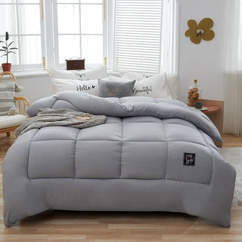 Solid Grey Winter Comforter Quilt Blue Washed Cotton&Polyester Pink Thicken Blanket For Autumn Home Textile Full King 220*240cm
Solid Grey Winter Comforter Quilt Blue Washed Cotton&Polyester Pink Thicken Blanket For Autumn Home Textile Full King 220*240cm