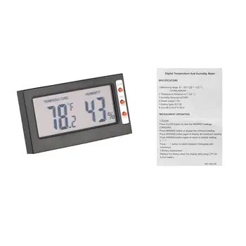 Black Reptile Thermometer Hygrometer Digital LCD Temperature Hygrometer for Gecko Snake Frog Turtle Frog Guage
Black Reptile Thermometer Hygrometer Digital LCD Temperature Hygrometer for Gecko Snake Frog Turtle Frog Guage