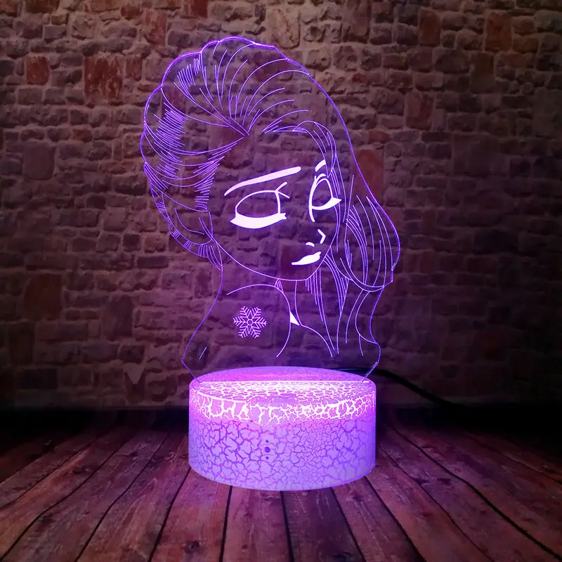 Luminous 3D Illusion LED Desk Nightlight Colourful Changing Light Elsa Anime Figure Toys Girls Party Decor
Luminous 3D Illusion LED Desk Nightlight Colourful Changing Light Elsa Anime Figure Toys Girls Party Decor