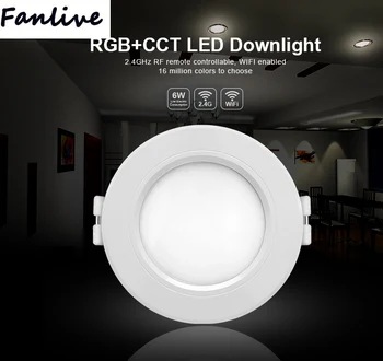 10pcs 2.4GHz Mi-Light Wifi Control color temperature adjustable 6W RGBCW+RGBWW RGB+CCT LED SMD down light
10pcs 2.4GHz Mi-Light Wifi Control color temperature adjustable 6W RGBCW+RGBWW RGB+CCT LED SMD down light
