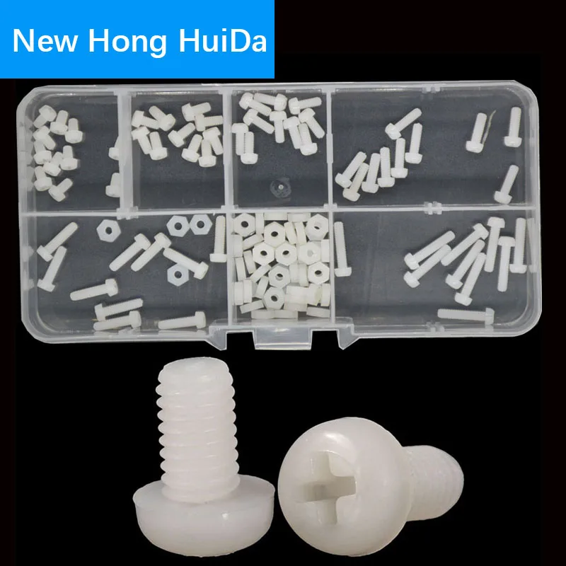 M2.5 White Nylon Phillips Pan Head Machine Screw Metric Thread Plastic Round Bolt Assortment Kit Set
M2.5 White Nylon Phillips Pan Head Machine Screw Metric Thread Plastic Round Bolt Assortment Kit Set