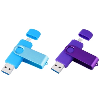 2x 32Gb Colorful USB 3.0 Flash Drive Otg Pendrive Micro-USB Stick for Android Blue & Purple
2x 32Gb Colorful USB 3.0 Flash Drive Otg Pendrive Micro-USB Stick for Android Blue & Purple