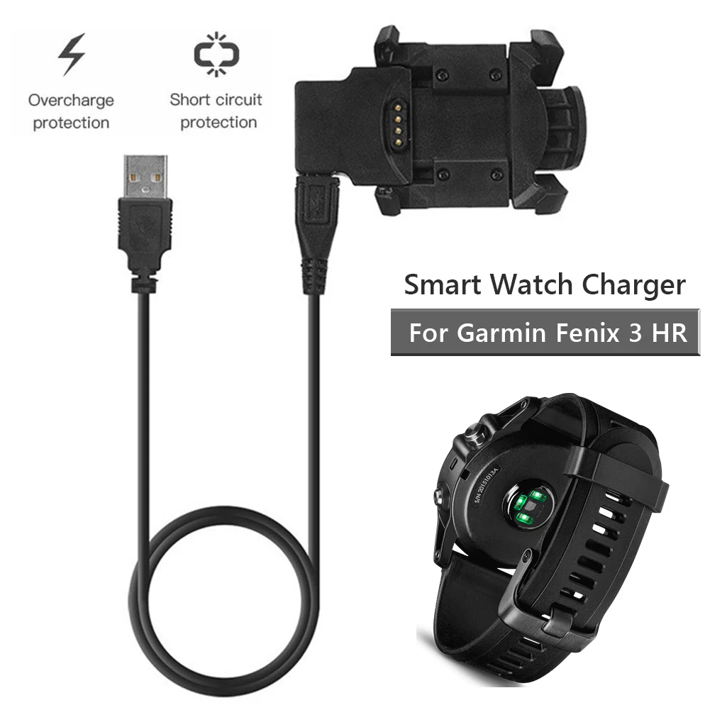 Зарядная док-станция с зажимом для смарт-часов Garmin Fenix 3 HR Sapphire Quatix Тактические