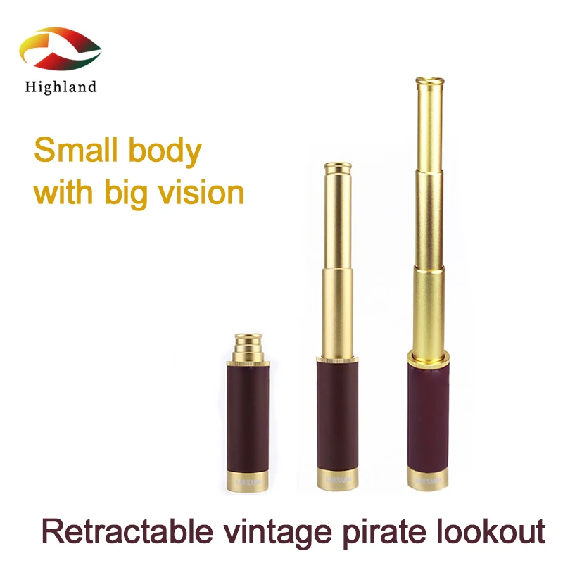 25X30 Telescopic Zoom Binoculars Vintage Pirate Brass Waterproof Lookout Pocket Monocular Folding Hunting Scope
25X30 Telescopic Zoom Binoculars Vintage Pirate Brass Waterproof Lookout Pocket Monocular Folding Hunting Scope
