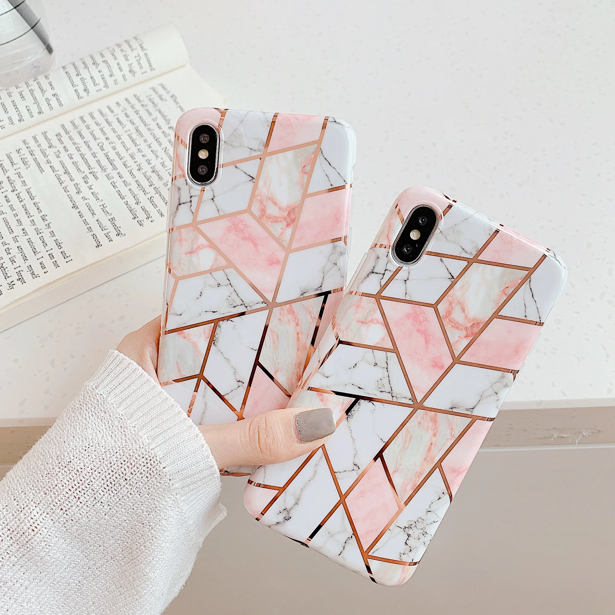 Geometric Gold Stripe Splice Marble Phone Case For iPhone 6 6S 7 8 Plus X XR XS Max Pink Print Glossy Soft Back Cover Funda Capa
Geometric Gold Stripe Splice Marble Phone Case For iPhone 6 6S 7 8 Plus X XR XS Max Pink Print Glossy Soft Back Cover Funda Capa