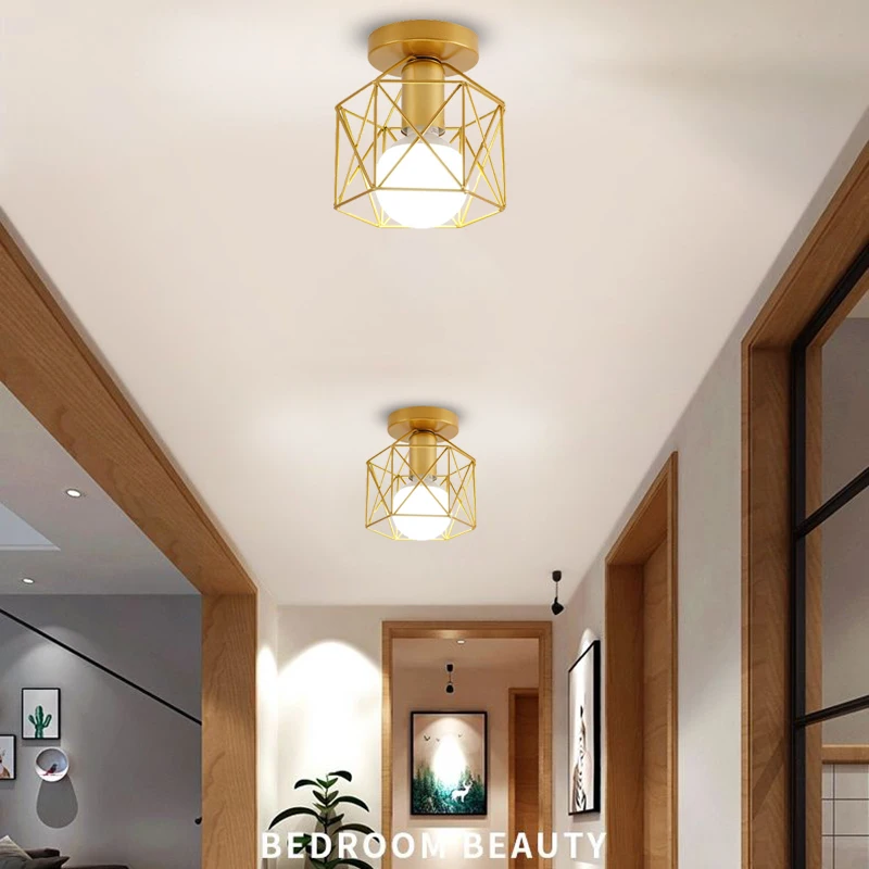Vintage Iron Cage LED Ceiling Light for Corridor Aisle Indoor 110-220V Retro Ceiling Lamp for Entrance Balcony Home Lighting
Vintage Iron Cage LED Ceiling Light for Corridor Aisle Indoor 110-220V Retro Ceiling Lamp for Entrance Balcony Home Lighting
