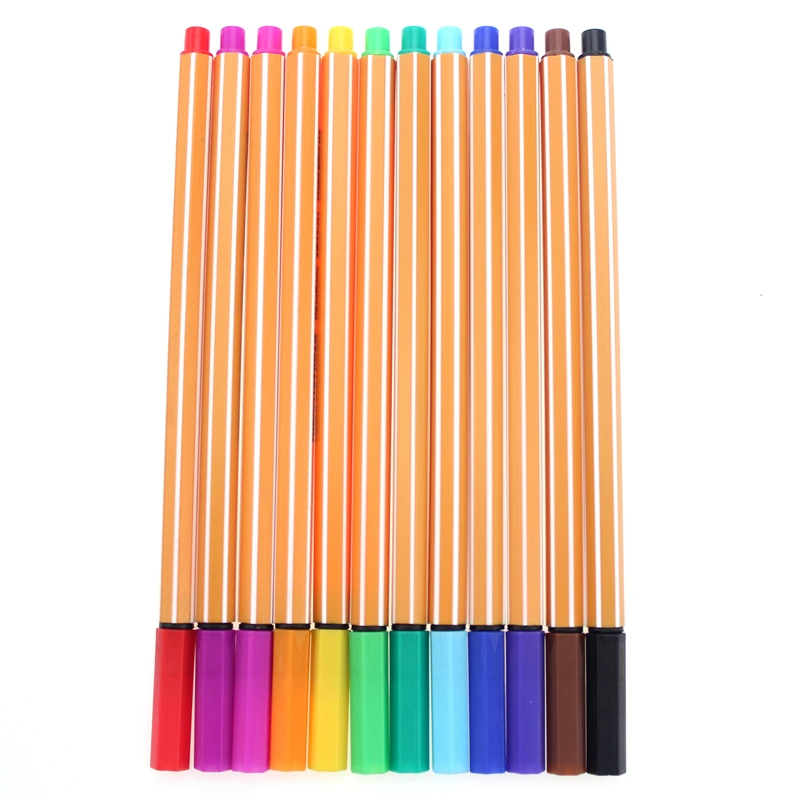 12 Colors/Set 0.4mm Fineliner Art Mark Pen Watercolor Pen Line Drawing Pen Fiber Stroke Pen for Sketching Painting
12 Colors/Set 0.4mm Fineliner Art Mark Pen Watercolor Pen Line Drawing Pen Fiber Stroke Pen for Sketching Painting