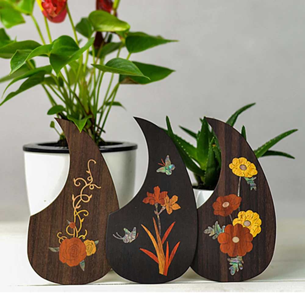 MoonEmbassy Acoustic Guitar Pickguard Wooden Pick Guard for 40" 41" Guitar Ebony Wood with Decorative Flower Pattern
MoonEmbassy Acoustic Guitar Pickguard Wooden Pick Guard for 40" 41" Guitar Ebony Wood with Decorative Flower Pattern
