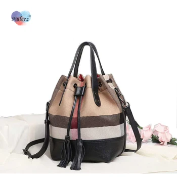 Nuleez plaid bucket bag women classical bag barrel-shaped string lock design 2020
Nuleez plaid bucket bag women classical bag barrel-shaped string lock design 2020