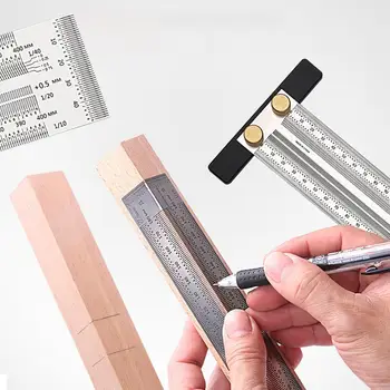High-precision Scale Ruler T-type Hole Ruler Stainless with Line Measuring Tool Mark Woodworking Gauge Scribing Carpenter P R5H1
High-precision Scale Ruler T-type Hole Ruler Stainless with Line Measuring Tool Mark Woodworking Gauge Scribing Carpenter P R5H1