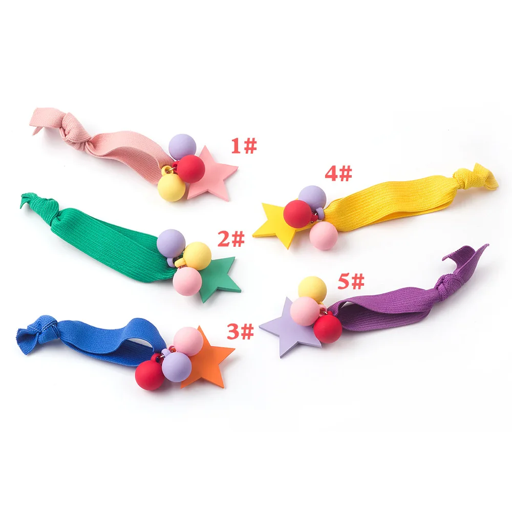 Korean version of candy color five-pointed star bead ribbon ins sweet beauty ball head ponytail knotted hair band
Korean version of candy color five-pointed star bead ribbon ins sweet beauty ball head ponytail knotted hair band