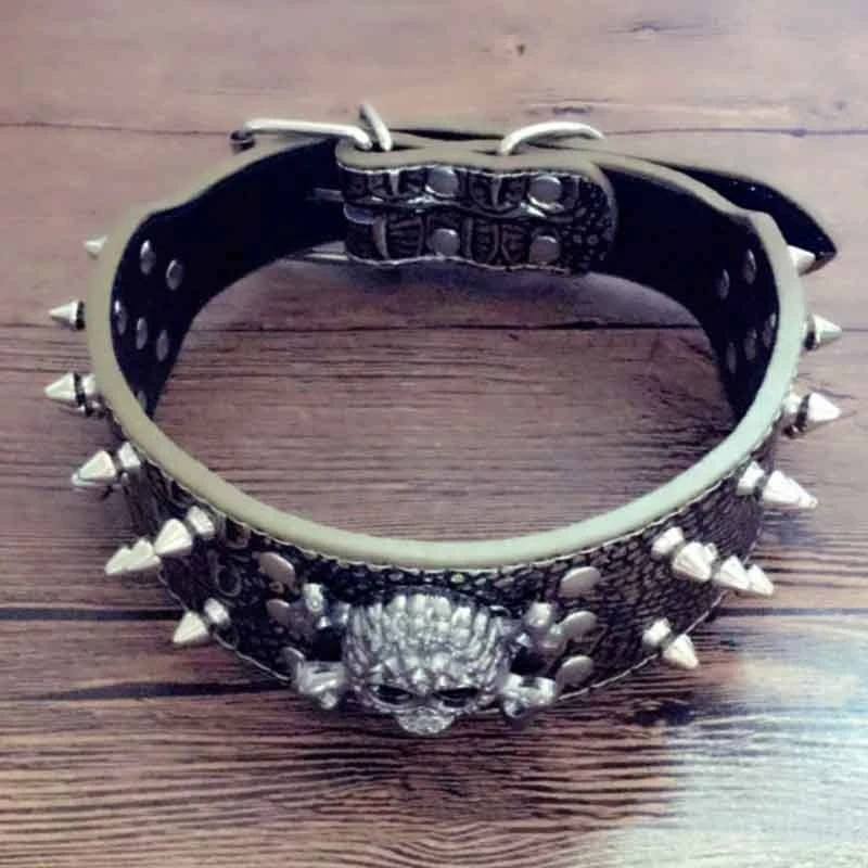 Generic Big Gothic Spike Genuine Wide Collar Spiked Pu Dog Collar