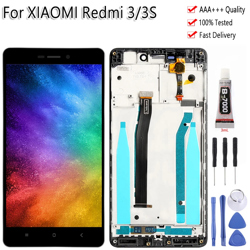 5.0" Grade AAA LCD For Xiaomi Redmi 3 3S LCD Display Screen Digitizer Assembly With Frame Free Tools For Redmi 3S LCD Screen
5.0" Grade AAA LCD For Xiaomi Redmi 3 3S LCD Display Screen Digitizer Assembly With Frame Free Tools For Redmi 3S LCD Screen