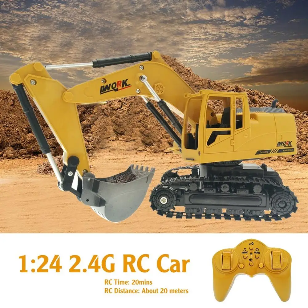 1:24 2.4G RC 8 Channel Crawler Excavator Shovel Crawler Navvy Model Construction Vehicle Toy Simulated Excavator Gift For Kids
1:24 2.4G RC 8 Channel Crawler Excavator Shovel Crawler Navvy Model Construction Vehicle Toy Simulated Excavator Gift For Kids