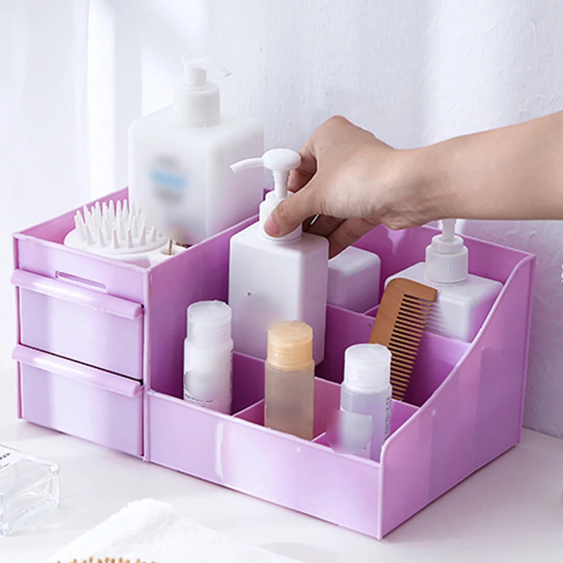 Makeup Orgnizer Large Capacity Cosmetic Storage Box Drawer Organizer Nail Polish Lipstick Sundries Container
Makeup Orgnizer Large Capacity Cosmetic Storage Box Drawer Organizer Nail Polish Lipstick Sundries Container