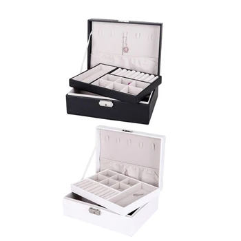 2x Jewelry Display Rings Display Box Cufflinks Portable Storage Box 26,5x18x7,5cm
2x Jewelry Display Rings Display Box Cufflinks Portable Storage Box 26,5x18x7,5cm